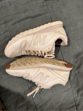 New Balance Women's Off-White Leather Sneaker